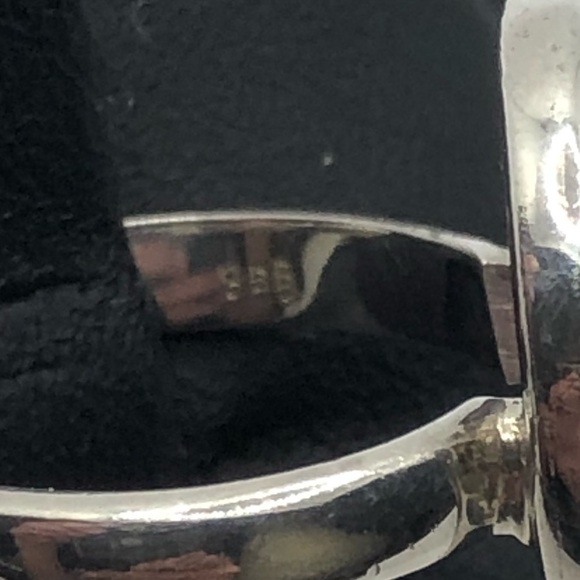 Vtg Sterling & Amethyst Teardrop Pear Shaped Stone Ring Sz 6.75 - Picture 8 of 9